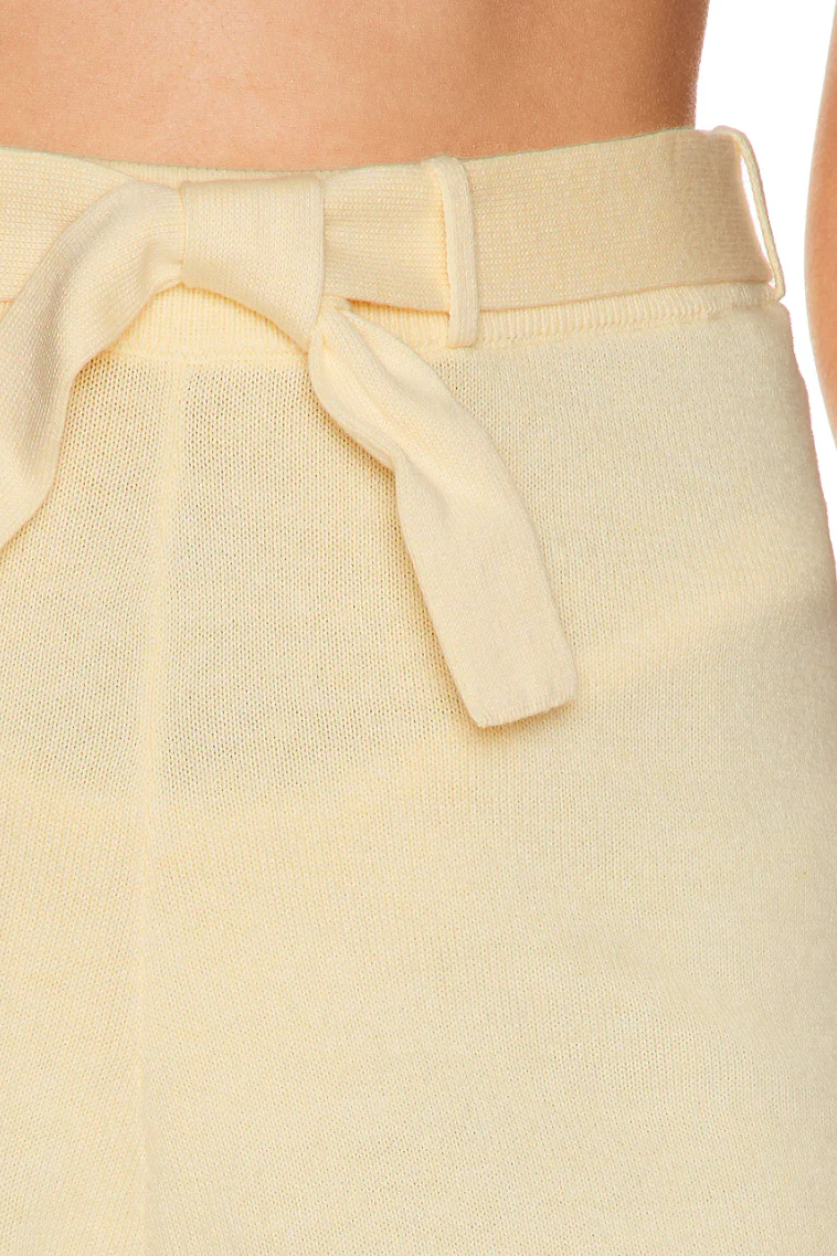 French Cotton Cashmere Shorts - Butter Yellow - Image 4