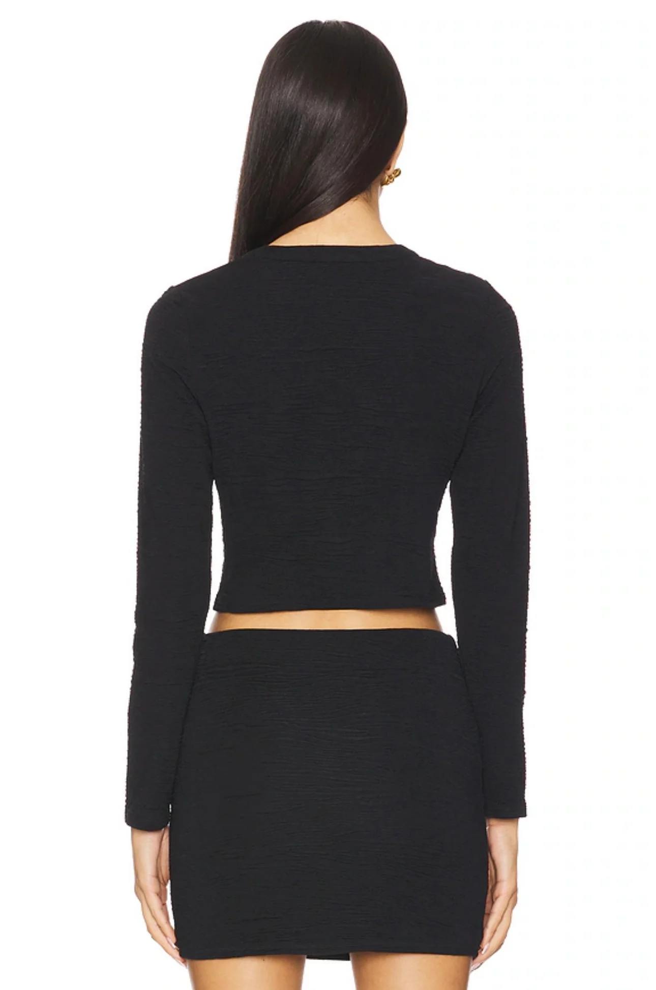 Paige Swim Skirt - Black Jacquard - Image 3
